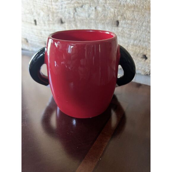 DISNEY GALERIE MICKEY MOUSE CERAMIC COFFEE CUP MUG RED PANTS WITH MICKEY ARMS - Picture 3 of 10